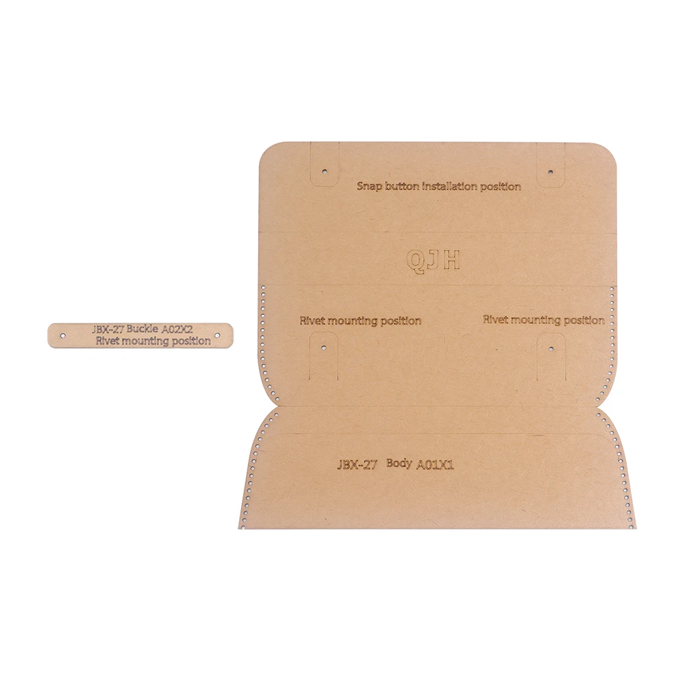 DIY Long Storage Bags Sewing Patterns,  Kraft Paper Templates of Making Leather Stationery Box & Student Pencil Bags