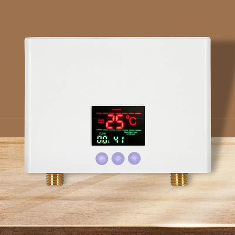 5500W Durchlauferhitzer Badezimmer Küche Wand Montiert Elektrische Wasser Heizung LCD Temperatur Display mit Fernbedienung