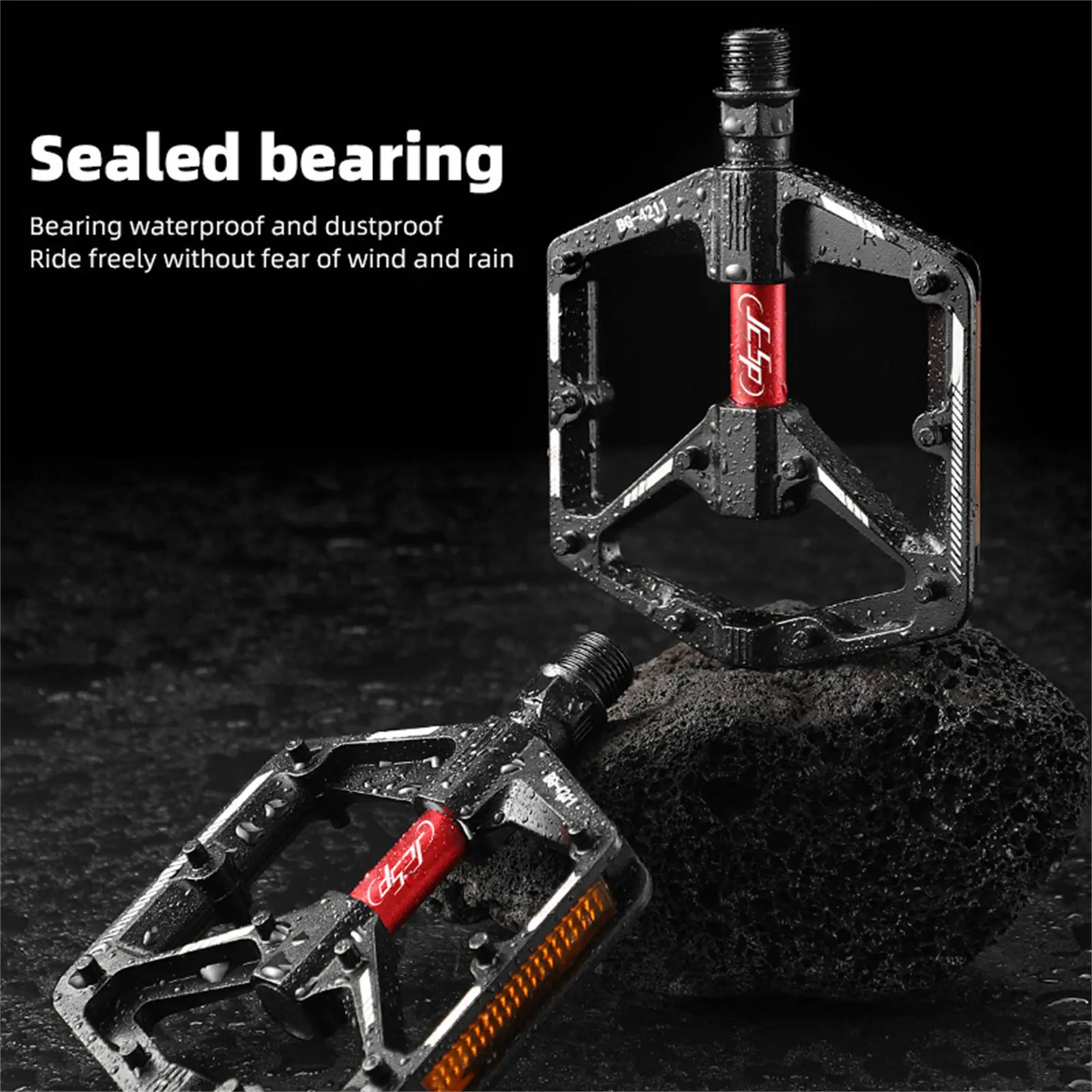 

Aluminum Alloy Anti-Slip Bicycle Pedals With Dual DU Bearings For Road And Mountain Bikes