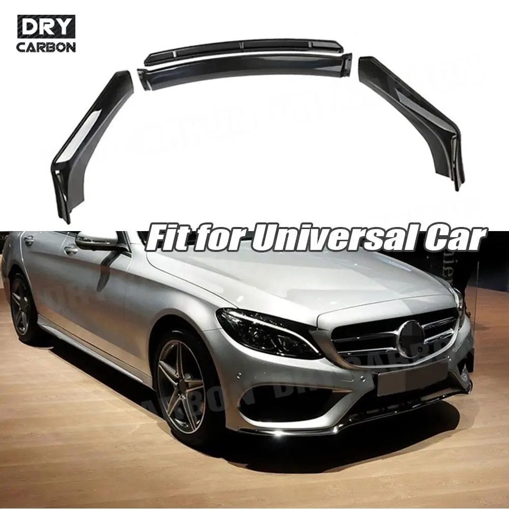 

ABS 3Pcs Car Front Bumper Chin Lip Spoiler Body Kits Splitters Accessories For BMW For Benz For Audi For Honda For VW Body Kits