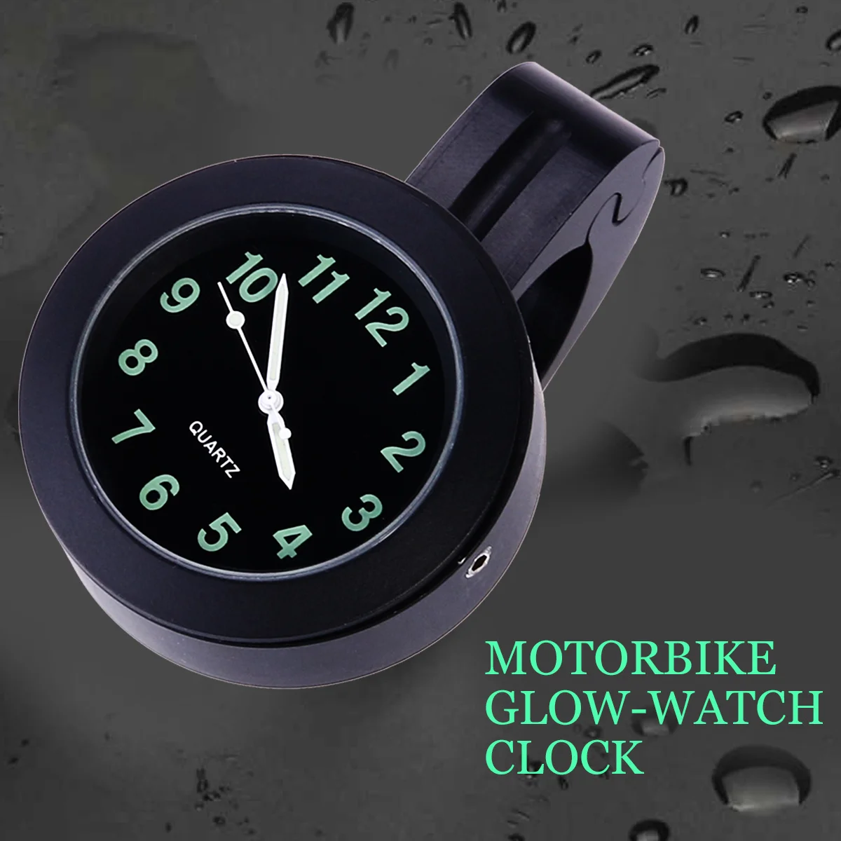 

7/8 Inch 1 Inch Waterproof Dial Clock Glow Watch Dial For Motorbike Waterproof Motorbike Clock Accessories Black