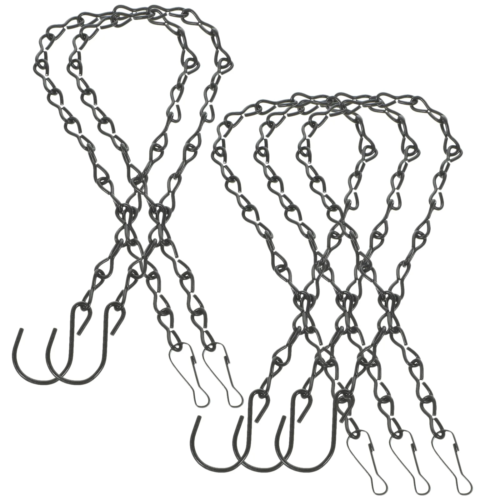 5 قطعة سلاسل معلقة سلسلة سوداء شديدة التحمل لتعليق النباتات اناء للزهور استبدال زارع سلسلة السنانير حديقة سلة فانوس #2