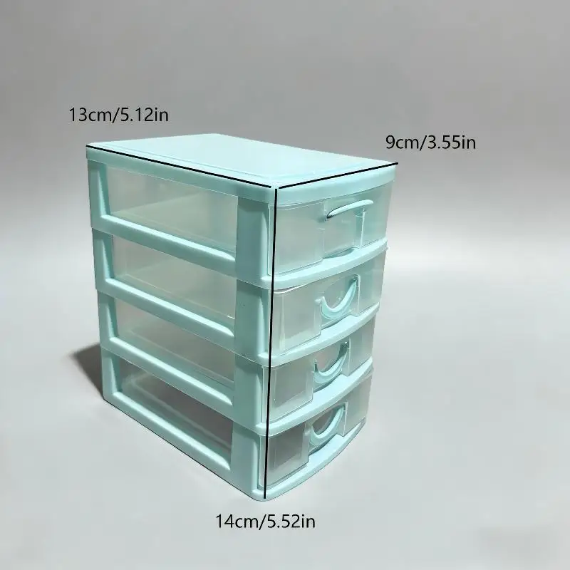 4-Layer Transparent Jewelry Storage Box Set with Drawer Style for Organizing Accessories in Bedroom