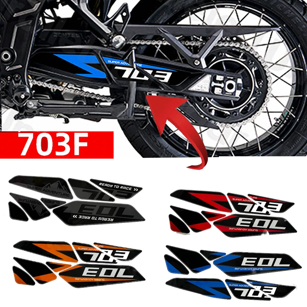 For Zontes 703F SwingArm 3M Sticker Motorcycle Accesories Super Adventure Kit Exhaust Swing Arm Protection Logo Decal F 703 2025