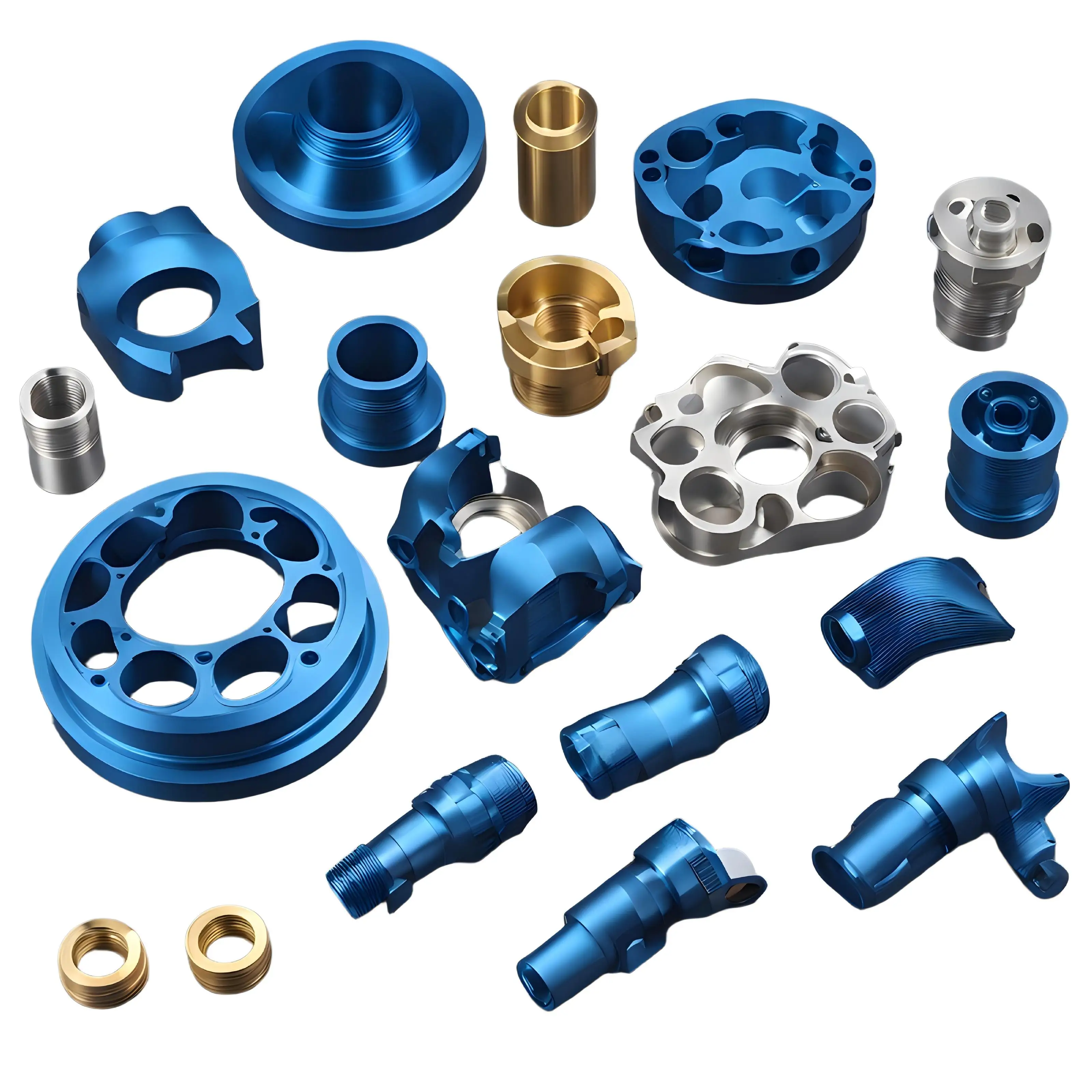 Custom CNC Machined Anodized Aluminum 3D Printing Precision CNC Spare Turning Metal Machining Milling Manufacturer Service Parts