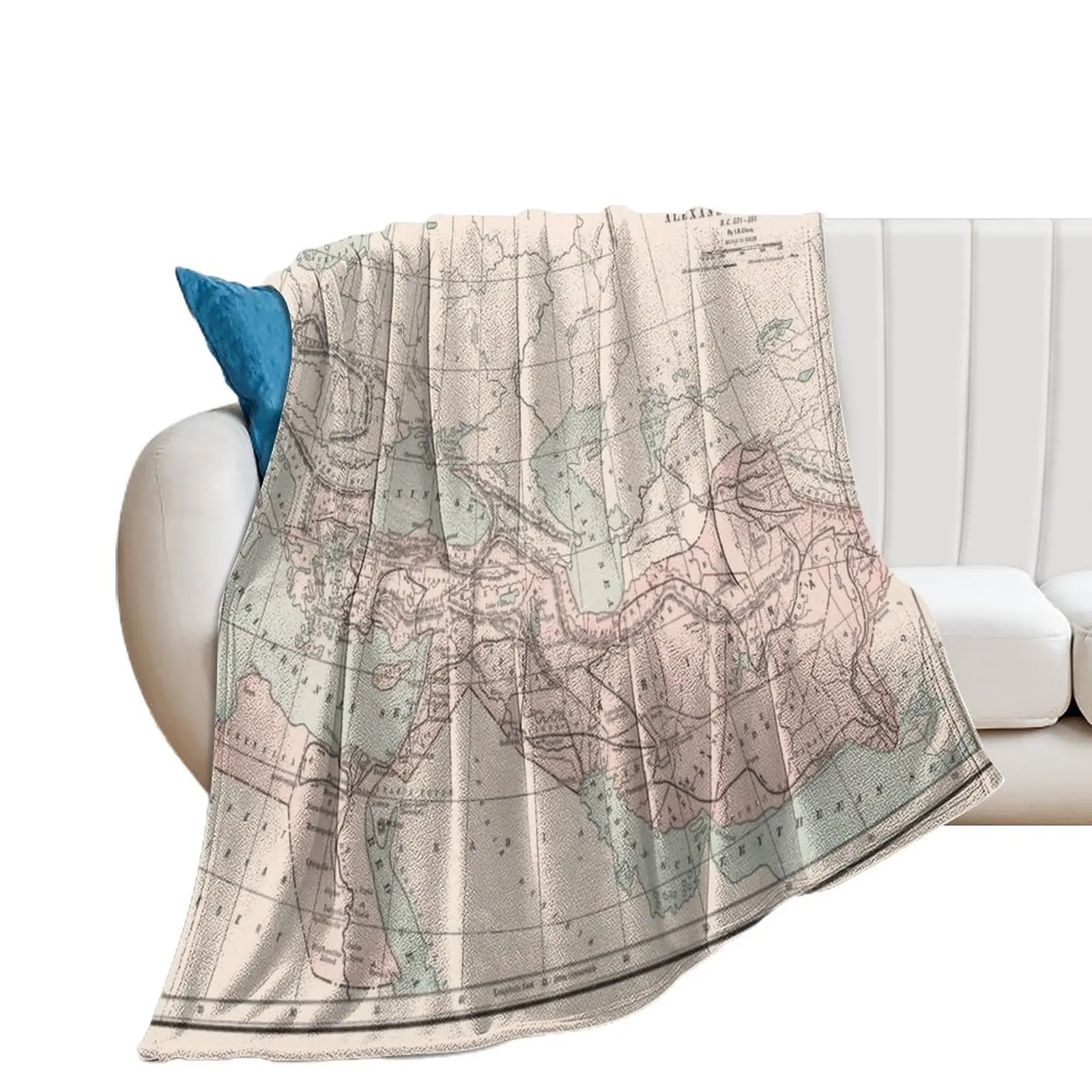 

Alexander The Great Empire Vintage Map (1901) Throw Blanket halloween christmas decoration Blankets