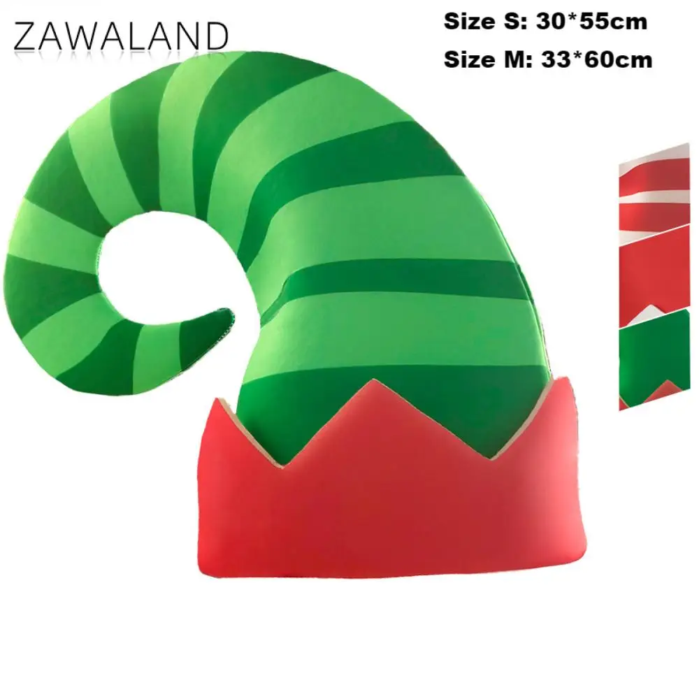 Zawaland Christmas Elf Hats Adult Boy Girl Santa Claus Cosplay Headgear Fancy Party Accessories Sponge Holiday Cap Dress Up Prop