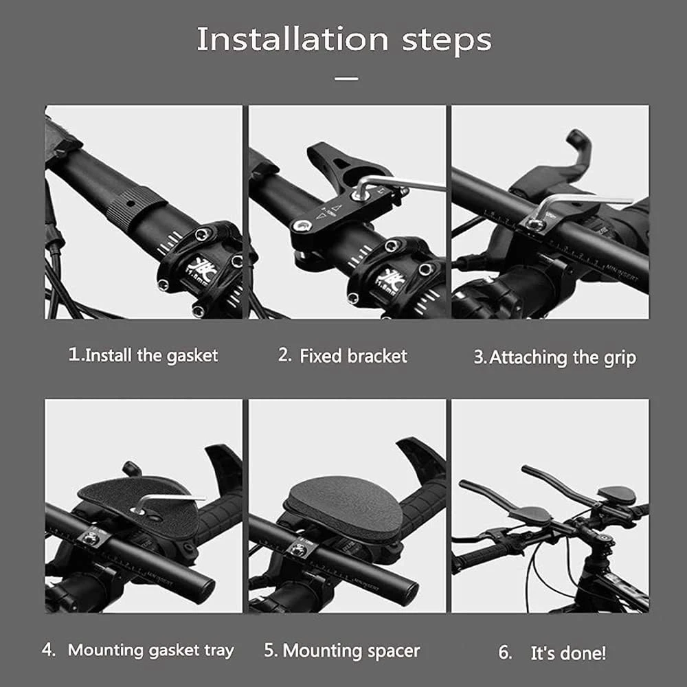 جبل سبائك الألومنيوم دراجة المقود الاسترخاء القضبان الذراع مساعدة مشقوق ملزمة الدراجة مساعدة لمسافات طويلة #3
