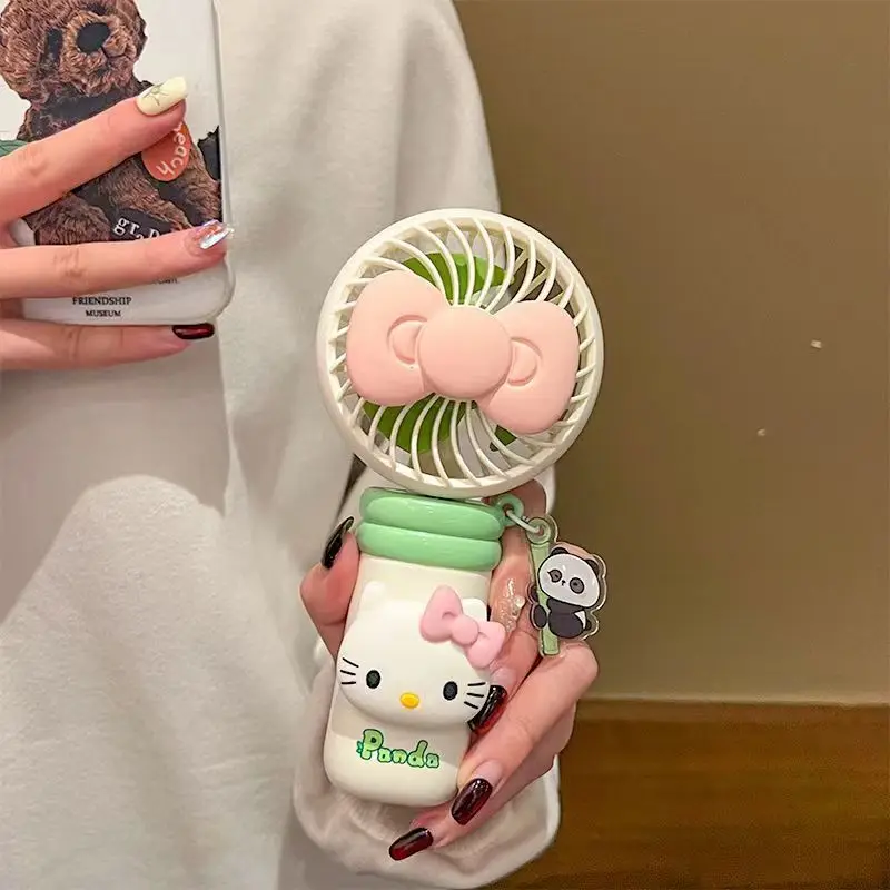 Crayon ShinChan Hellokitty Anime Peripheral Cute Quiet Strong Wind Student Portable Handheld Fan Give Away To Best Friend