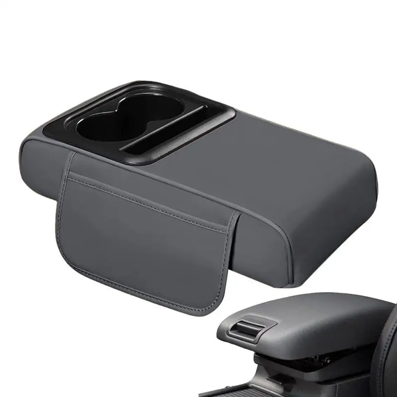 

Car Armrest Cover Arm Rest Protector Pad Middle Console Cushion With Cup Holders For Most Vehicles Auto Interior Accessories