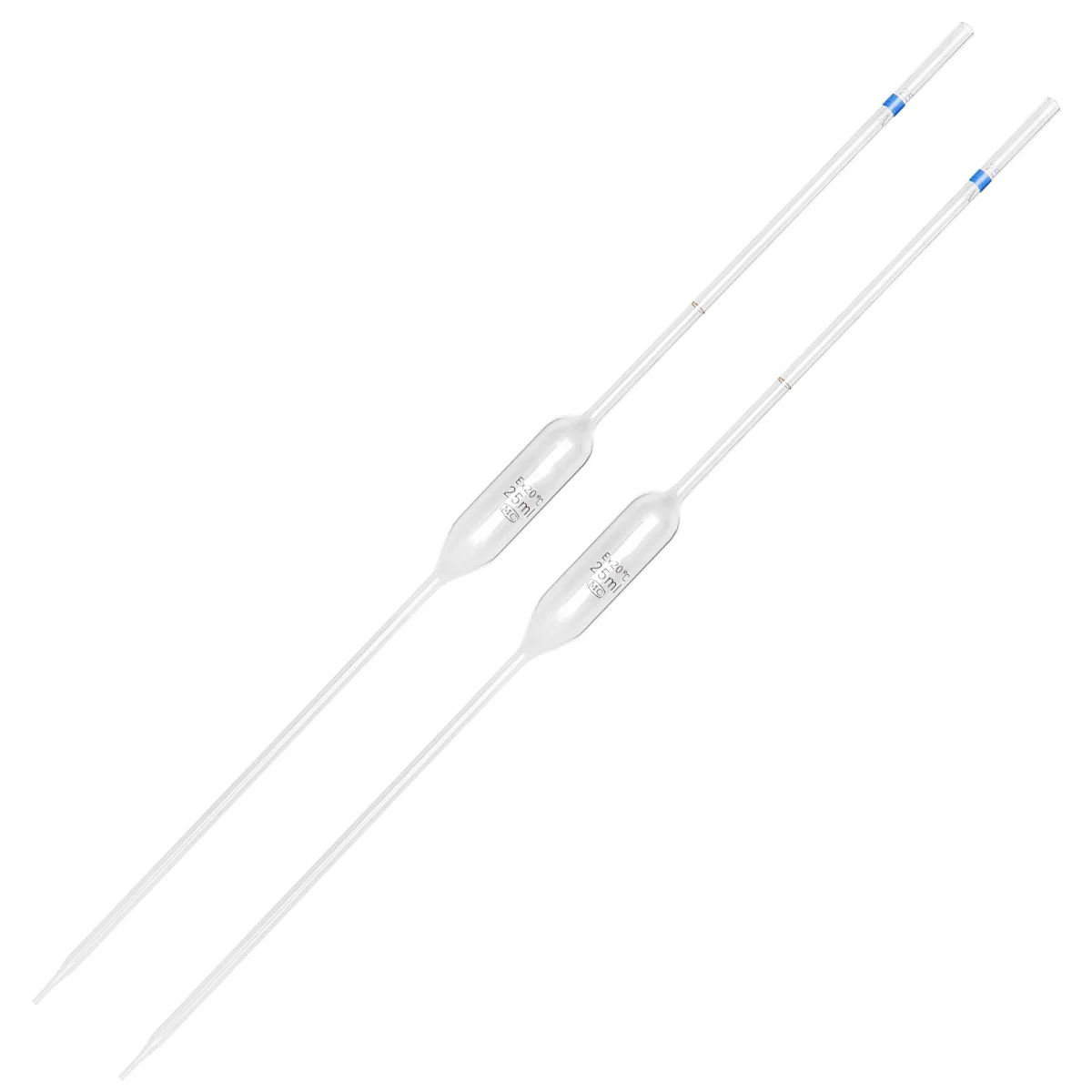 

2Pcs Glass Pipette Clear Single Line Measuring Heat Resistant Experimental Ecofriendly Transfer Straw