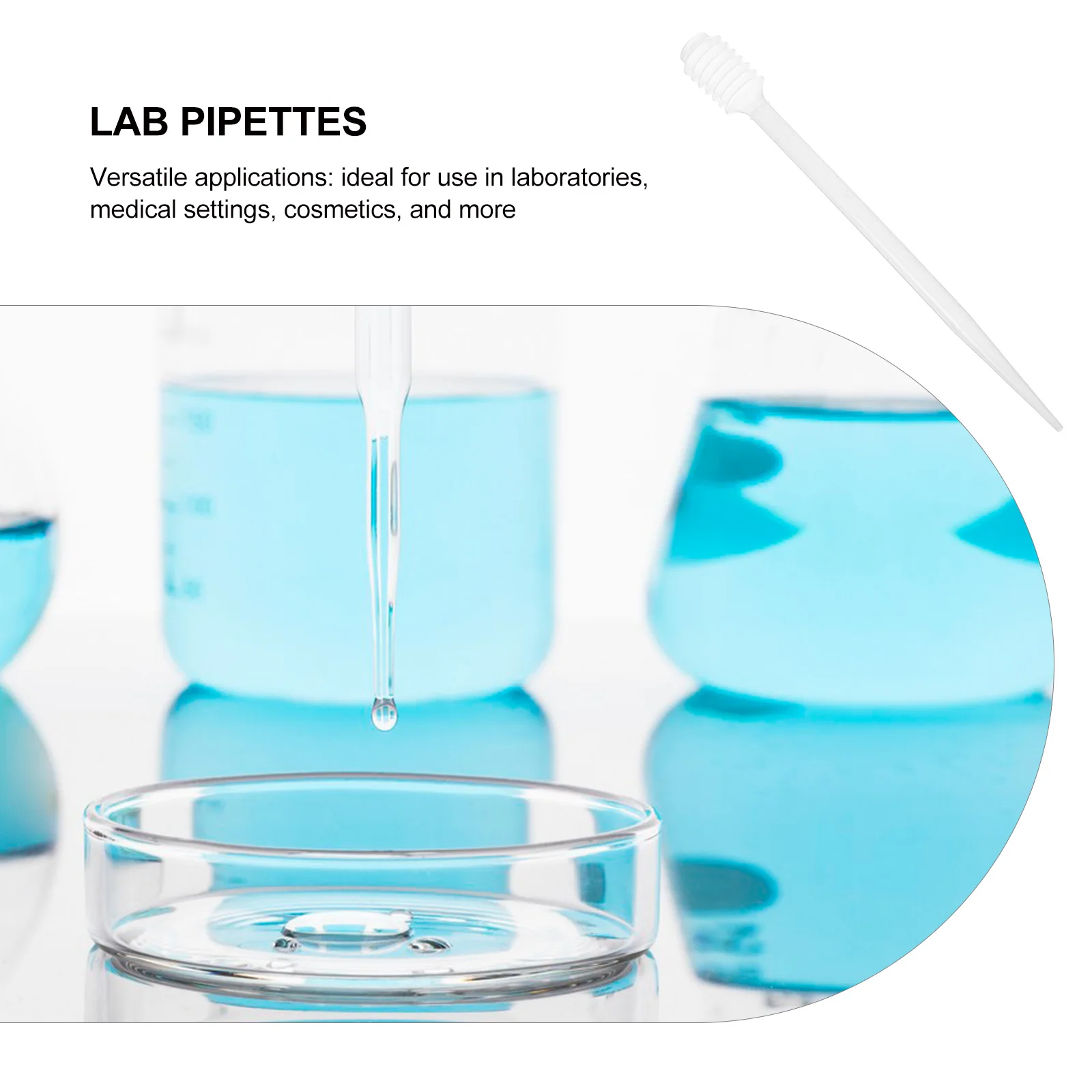

50Pcs Transparent Droppers Disposable Pipettes Plastic Transfer Pipettes for Lab Essential Oils Crafts Accurate Liquid Pipette