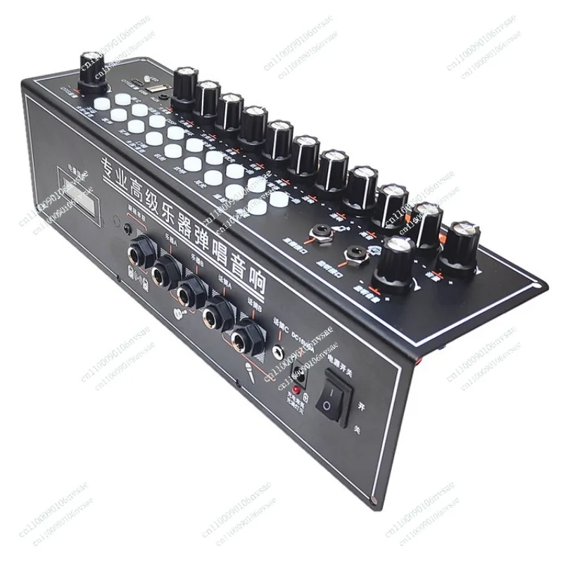 Board with Display 12V Outdoor Audio Playing and Singing Performance Bluetooth Portable Guitar Speaker Power Amplifier