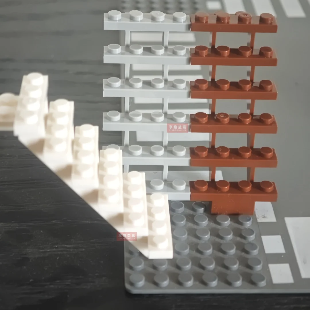 4 قطعة الطوب MOC الدرج 7x4x6 سلالم المنزل مستقيم مفتوح 30134 خطوات سلم وحدات بلدي مدينة بنة لتقوم بها بنفسك لعبة الطوب