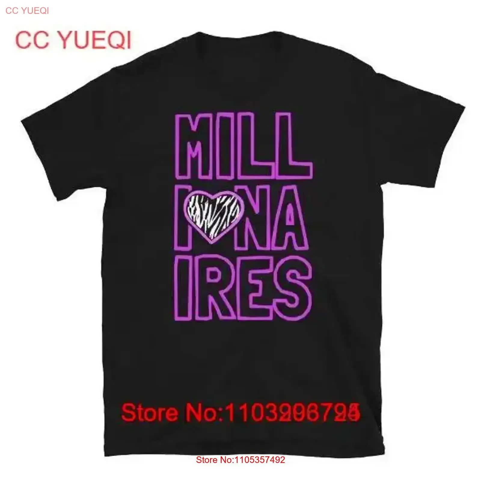 MILLIONAIRES Stacked Logo with Heart MySpace Scene Band T Shirt vintage Washed Versatile Comfortable Slightly Breathable homme