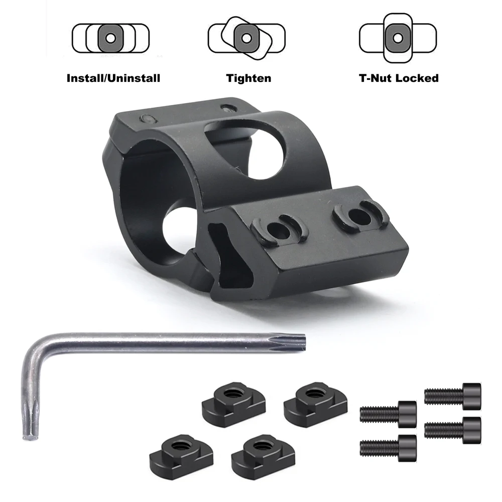 

MLOK flashlight fixture aluminum alloy tube clamp MLOK flashlight clamp 25.4mm flashlight tube clamp