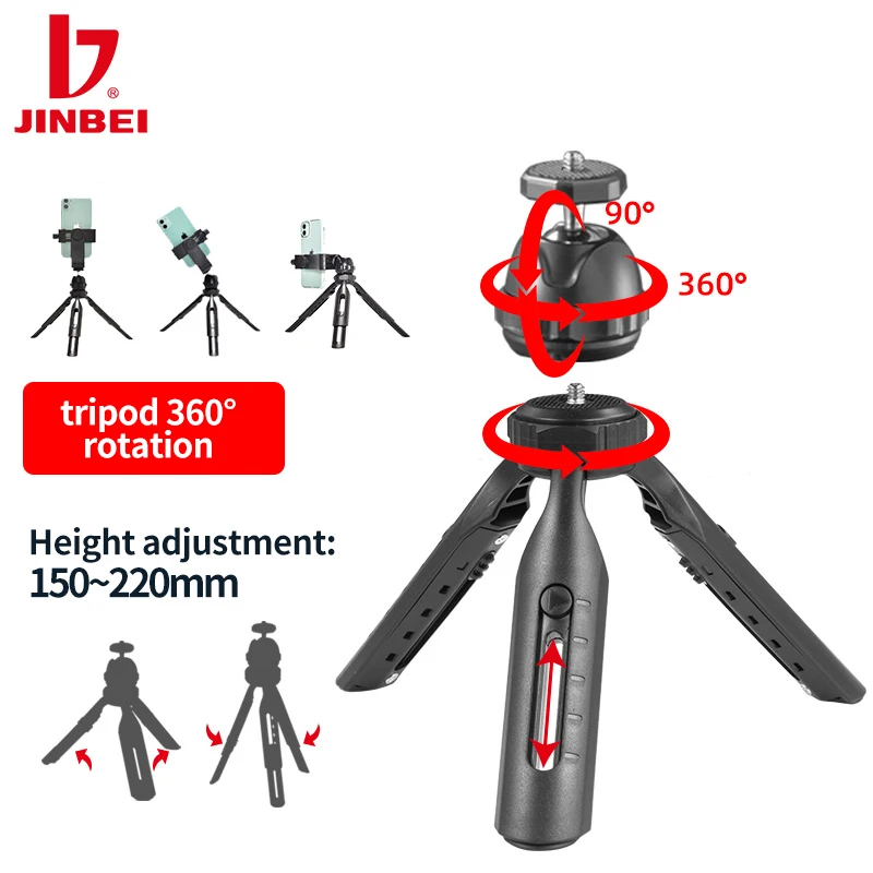 JINBEI L-22 Octopus Flexible Tripod Stand Phone Camera Table Desk Mini Tripod Smartphone Dslr Portable Bracket with 1/4'' Screw