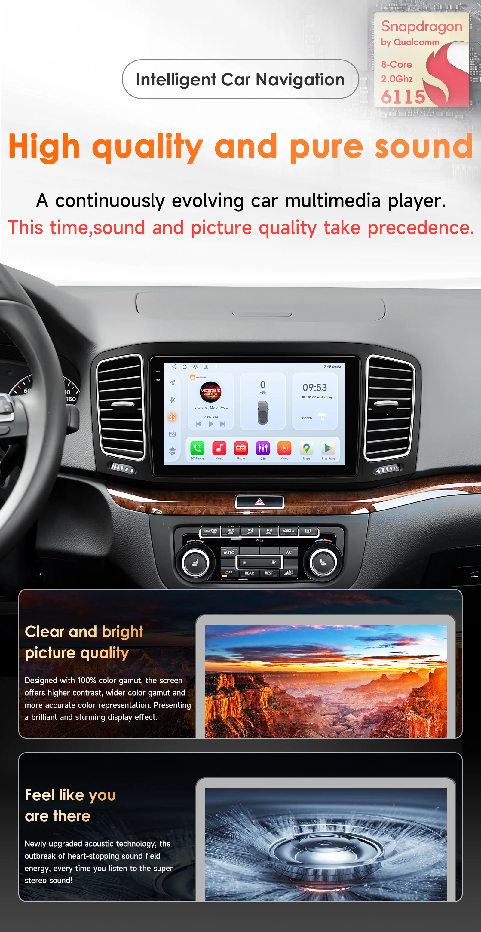 OSSURET, envío rápido, estéreo para automóvil con GPS y Android 15, pantalla de 9 pulgadas, 2 DIN, para VW Sharan 7N 7N1 7N 2/Seat Alhambra II 2010-2021, autorradio con CarPlay, Android Auto, SWC, DSP, radio 4G, Wifi, RDS, Bluetooth, reproductor de audio y video, opción de 360 ° Sistema Inteligente de Cámara para Automóvil