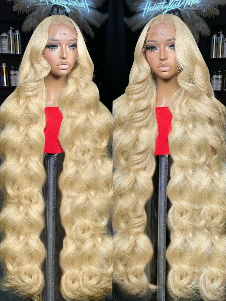 Hairinside HD Transparent 613 Blonde Body Wave 13x6 Lace Frontal Human Hair Wig For Women 30 40 Inch Colored 13x4 Frontal Wigs