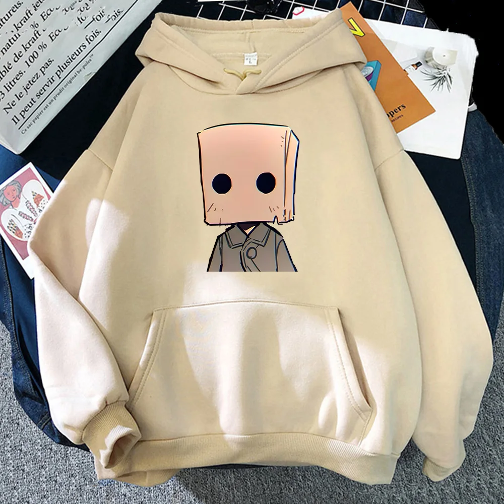 Little Nightmares Mono Print Clothes Cute Cartoon Graphic Hoodie Fall Men/women Casual Sweatshirts High Quality Fleece Pullovers