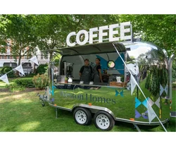 Caravan Food Truck Vending Concession Food Trailer Food Warming Mobile Equipment Coffee Cart for Sale