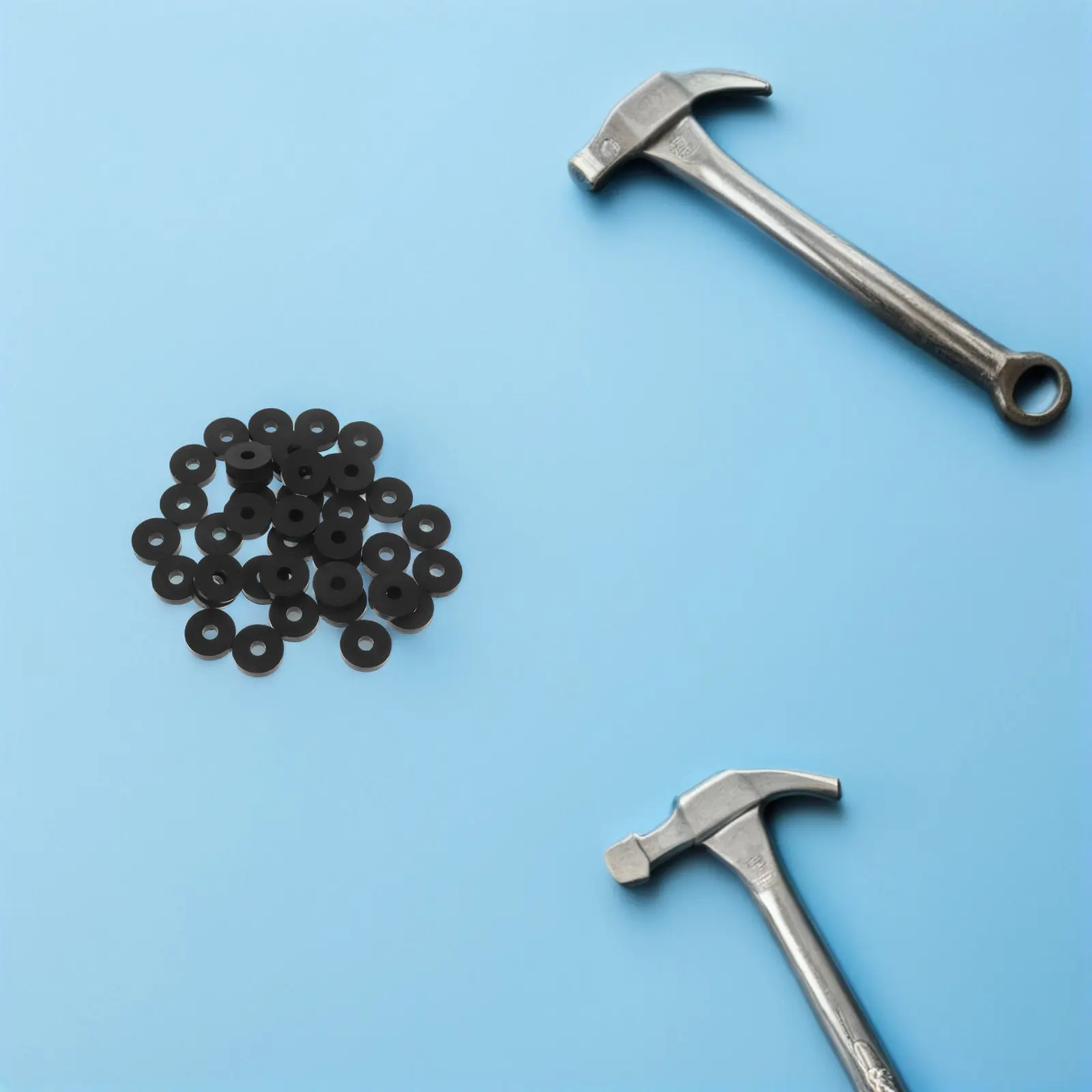 50Pcs O Shape Rubber Washers 20Mm Od X 6Mm Id X 5Mm Thick Black Anti Vibration Damping Pads Noise Reduction Isolators for Bolt