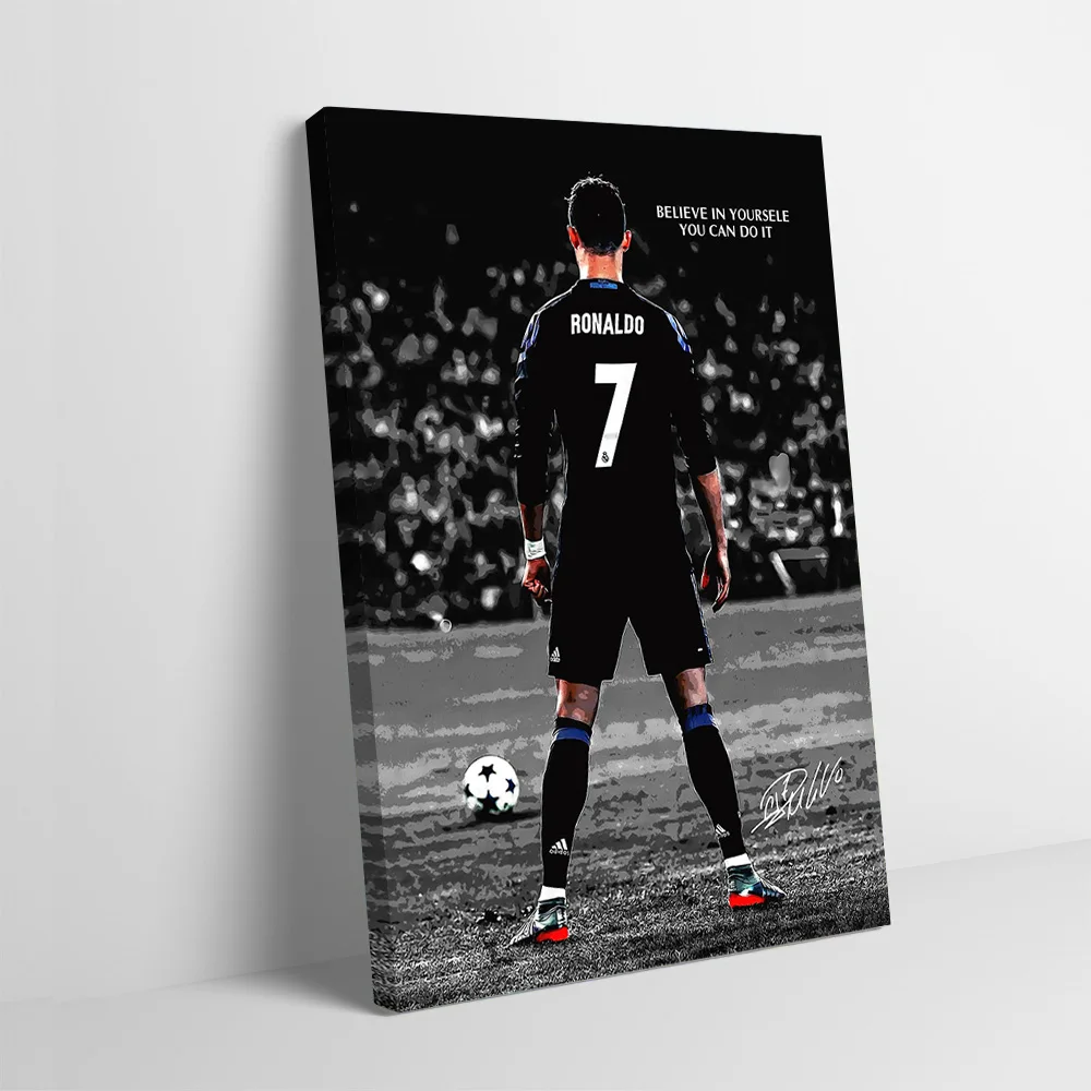 Cristiano Ronaldo Soccer Printing Poster Customizable Pictures Wall Art Canvas Painting for Home Decorations Wand Deko Paintings