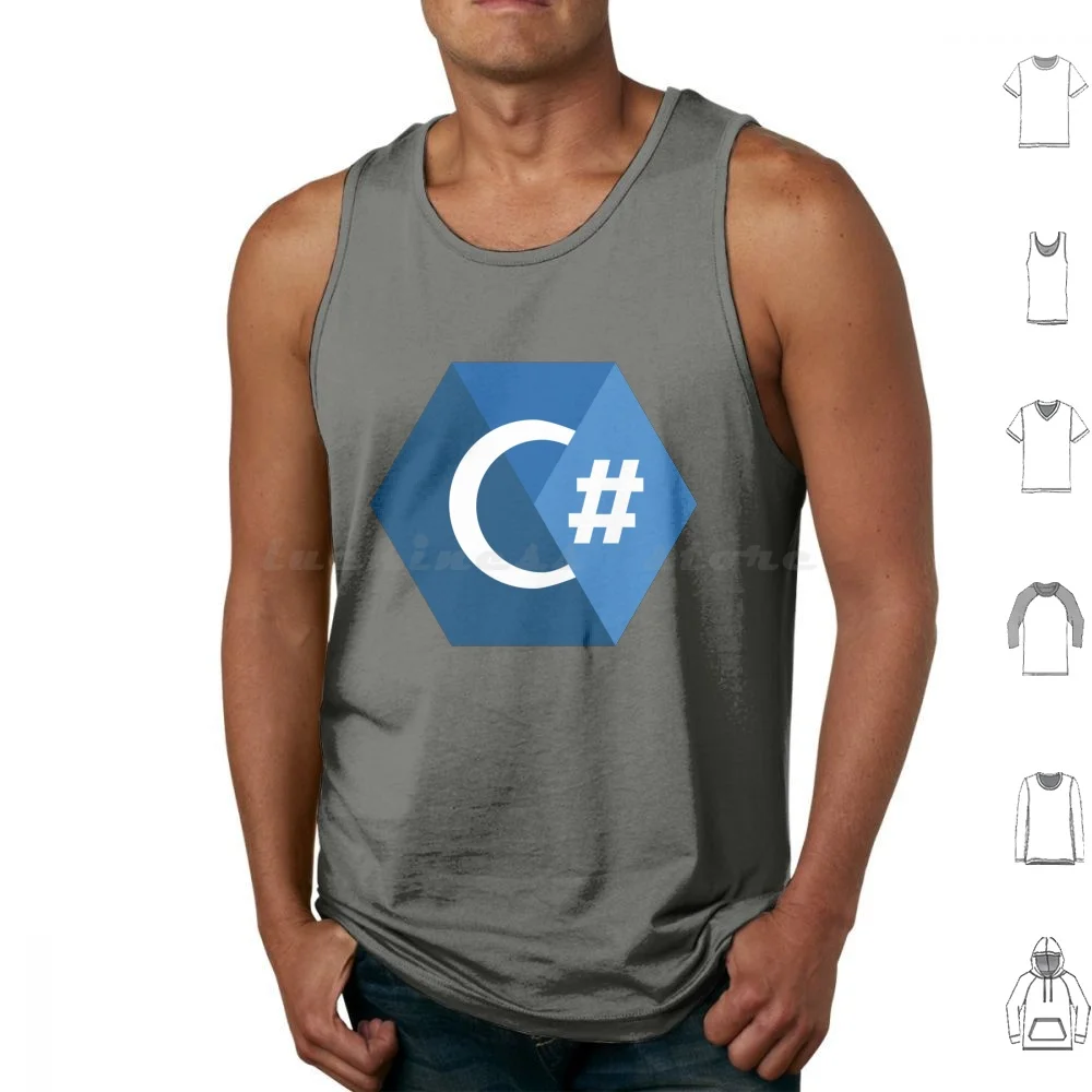 C Programador Sharp C #   Camisetas sin mangas de programación Chaleco Sin mangas Coder Ingeniero Programación Lenguaje Programador Programación Codificación