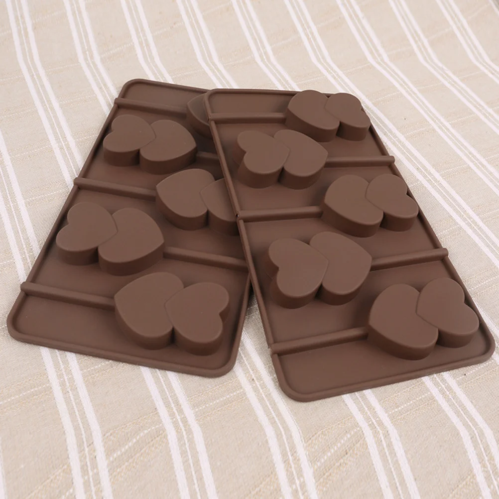 

2Pcs Heart Shape Silicone Baking Mold Durable Reusable DIY Chocolate Candy Cookie Baking Tray DIY Chocolate Mold