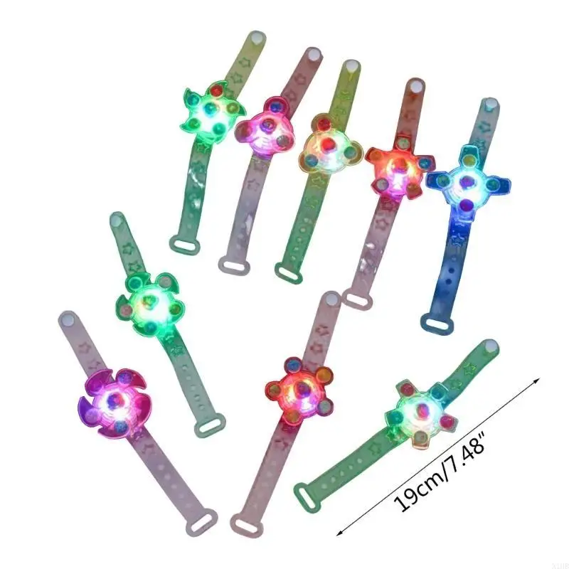 12 قطعة LED LED غزل سوار أعلى الحزب لصالح لون عشوائي متوهج سوار أعلى سوار للأطفال عيد الهالوين حفلة #6