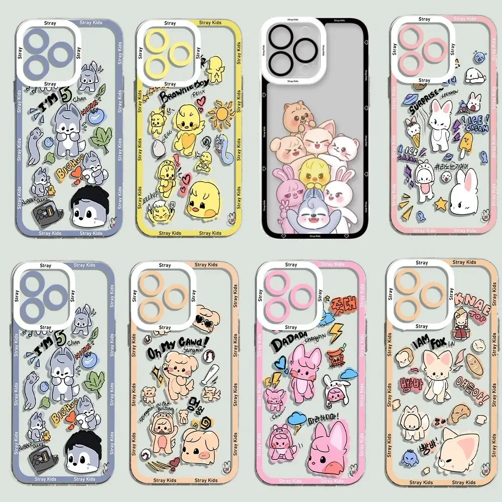 S-Stray Cartoon Kids Phone Case for Samsung S25 S24 S23 S22 S21 S20 FE Note20 Note10 Plus Ultra Lite 5G Clear Soft TPU Cover