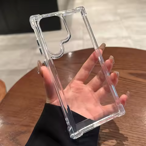 Clear Phone Case For Samsung Galaxy S22 S23 Ultra S21 S20 Fe Plus A54 A53 A52 A52S A34 A12 Transparent Shockproof Silicone Cover