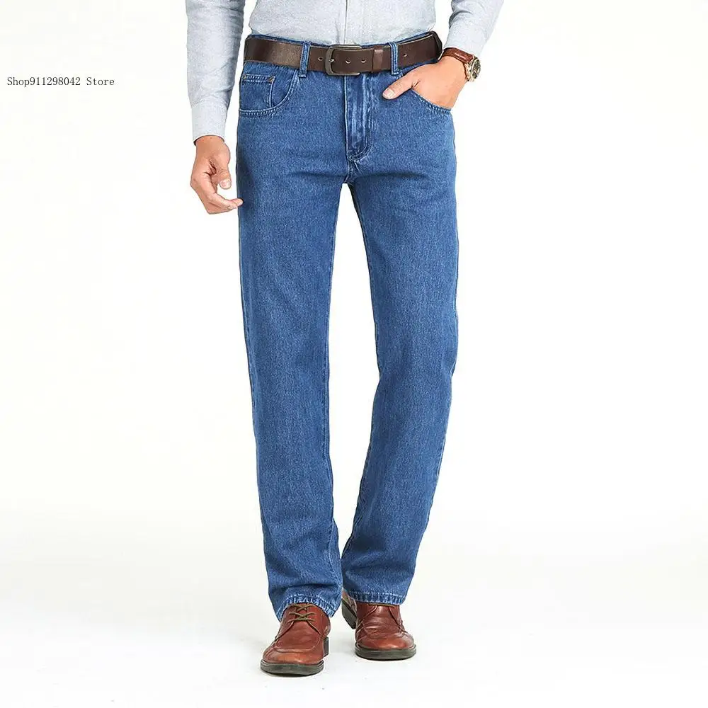 Male Casual Trousers Mens New Arrival Loose Jeans Men Business Cotton Fabric Summer Classic Brand Straight Denim Pants