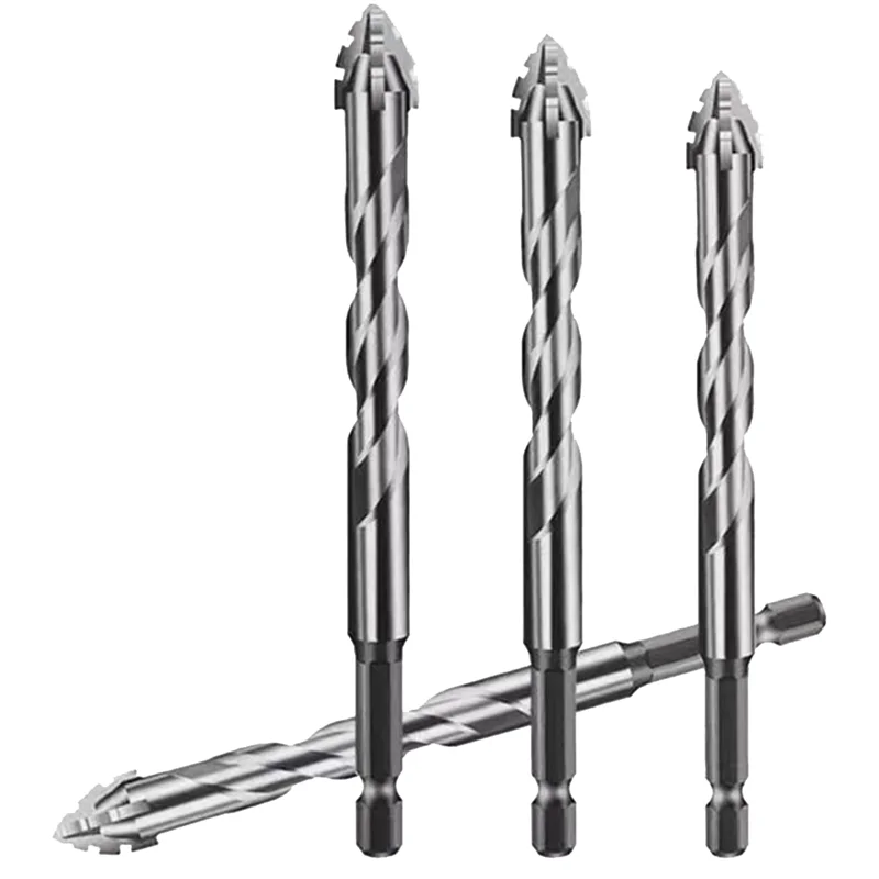 B50C New Four-Edged Sawtooth Eccentric Drill For Dry Drilling Of All  Tiles, Glass, Marble And Concrete 4Pcs