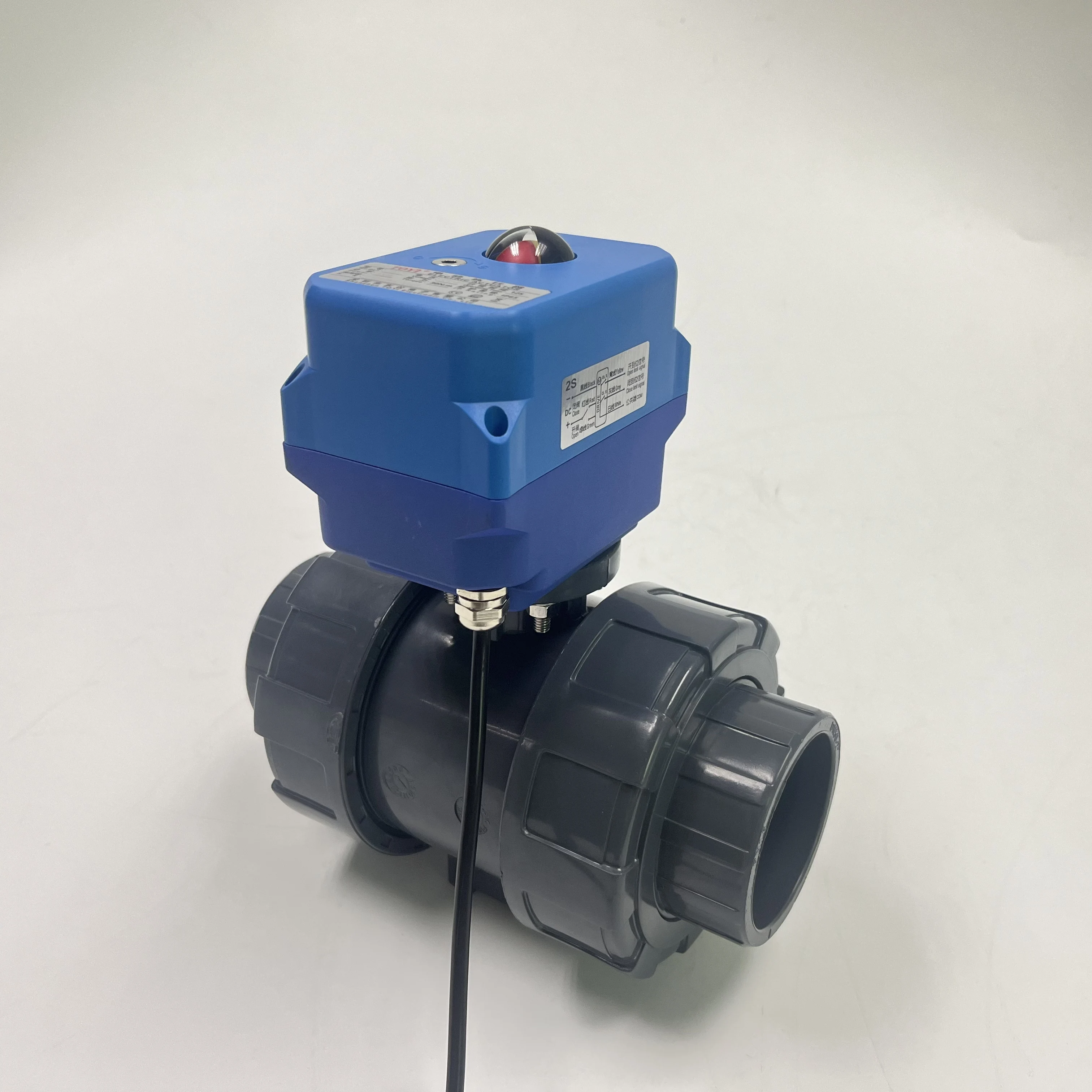 

UPVC Electric Actuator Ball Valve, 30Nm Torque 24V Specifically for Heating Systems