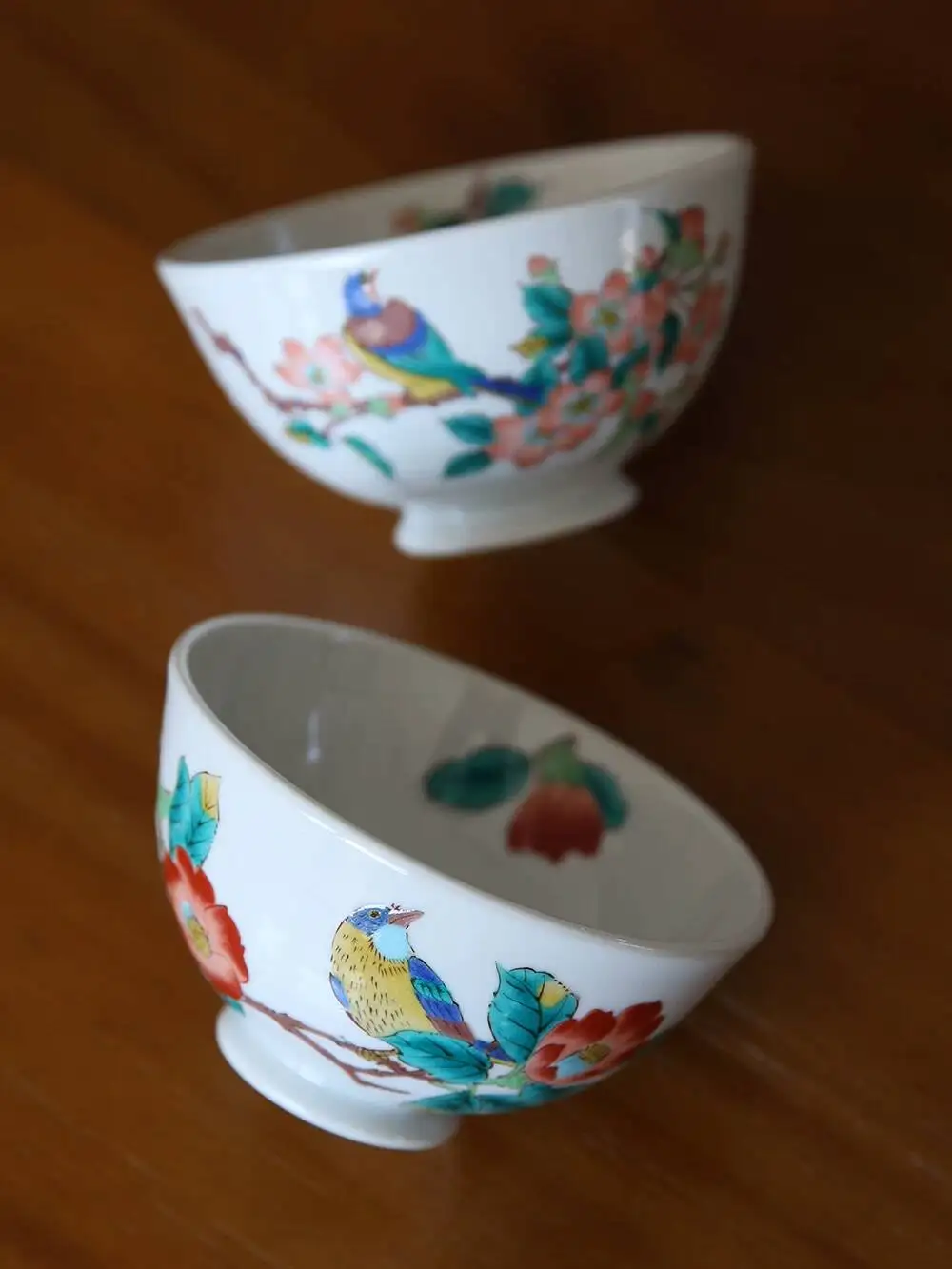 In Stock Japanese Imported Kutani Ware Flower And Bird Rice Bowl Set Box Housewarming Wedding Gift Tableware