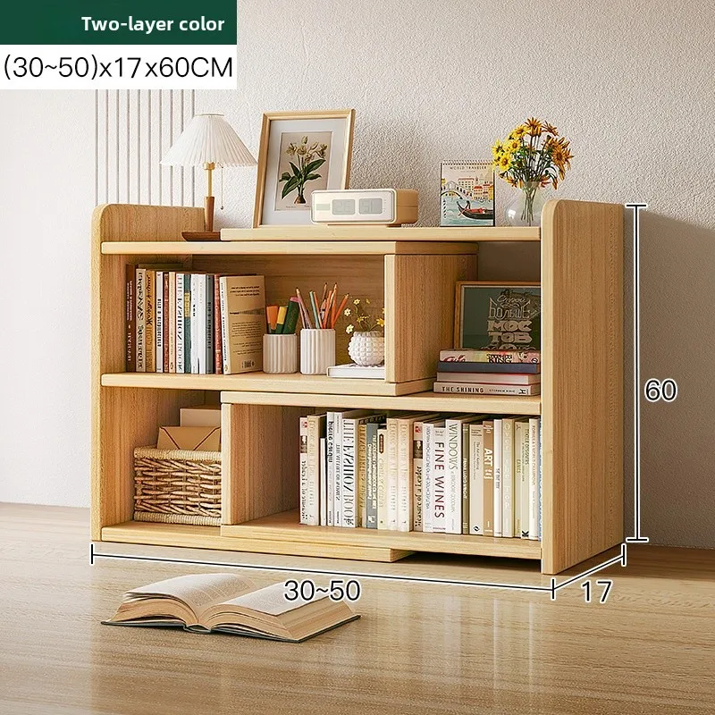 Modern Minimalist Desktop Bookshelf Multi-Layer Storage Rack Office Simple Cabinet Home Student Small Bookcase Organizer image 3