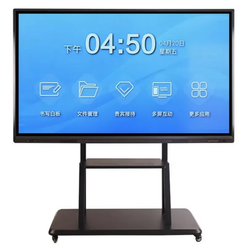 75 Inch Interactive Whiteboard 4K Smart Board Digital Screen Touch Panel for Education Conference Room Meeting Office Use