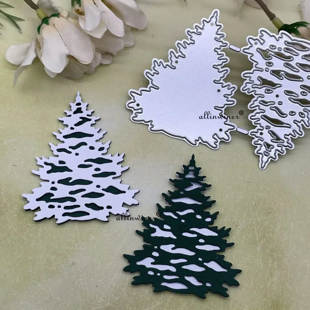 شجرة عيد الميلاد الديكور المعادن قطع يموت الإستنسل DIY بها بنفسك سكرابوكينغ الزخرفية النقش الحرفية يموت قطع قالب