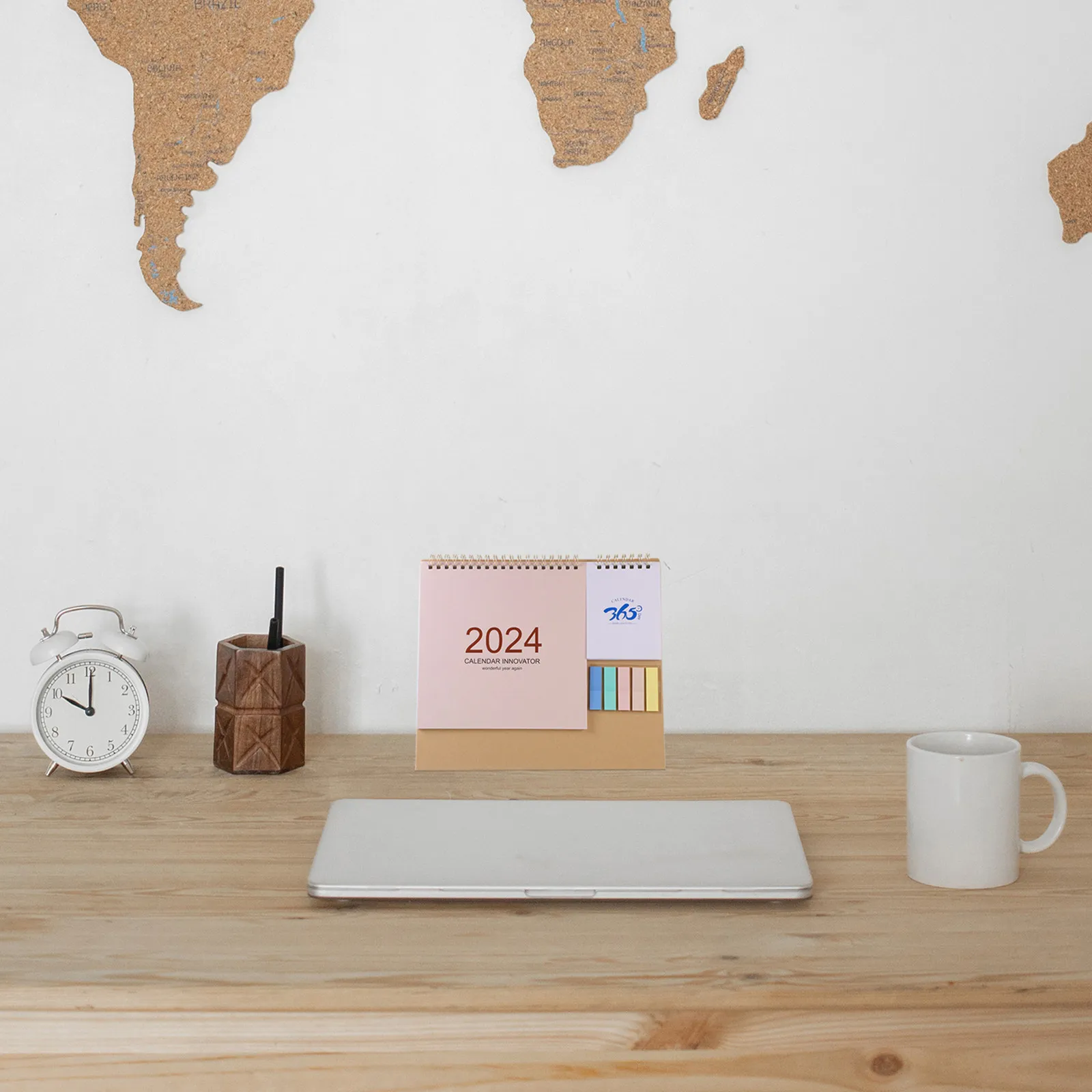 2024 Desk Calendar Minimalist Creative Design Monthly Planner Flip Calendar for Office Desk Home Decoration Business Memo Notes