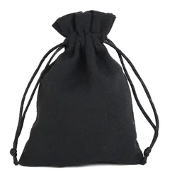 10pcs/lot Dustproof Black Cotton Drawstring Bag