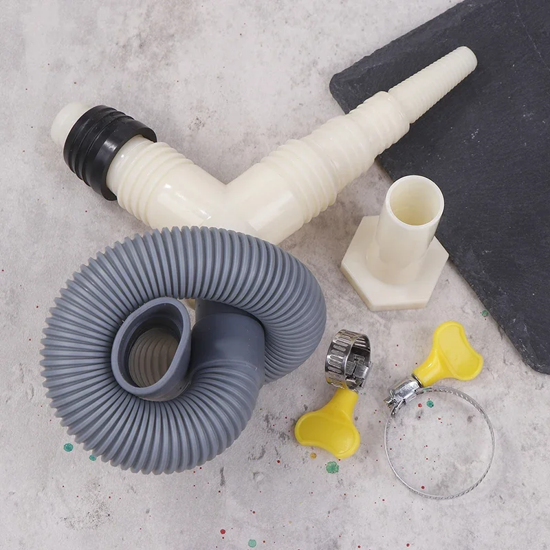 Extended Hose Adapter Tee for Washer Dryer - Easy Install & Maintain Home Appliance Drainage System Convenient for Maintenance