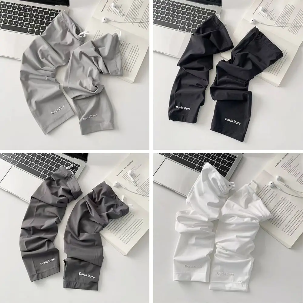 1Pair Cooling Cycling Arm Sleeves Anti-Sun Protection Elastic Arm Cover for Driving Running Basketball Football Golf