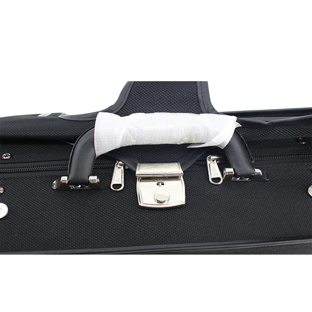 Viola Case 15-16.5 Inch Black Canvas Shockproof Adjustable String Instrument Case for Viola