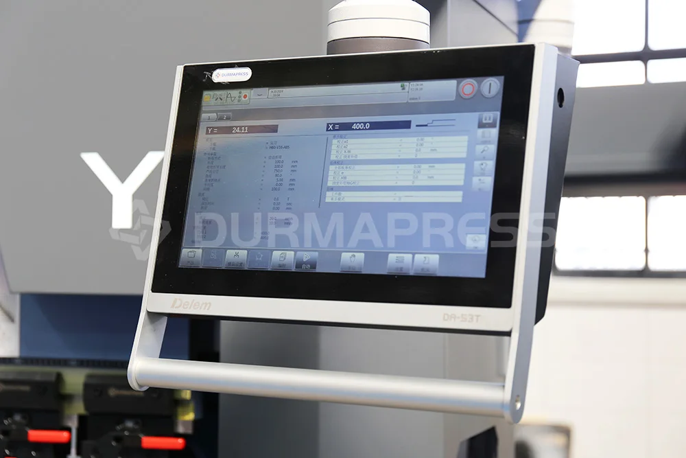 DELEM system DA53TX 63T 1600 CNC Press Brake Steel Processing with DSP protection and Post Curtain protection