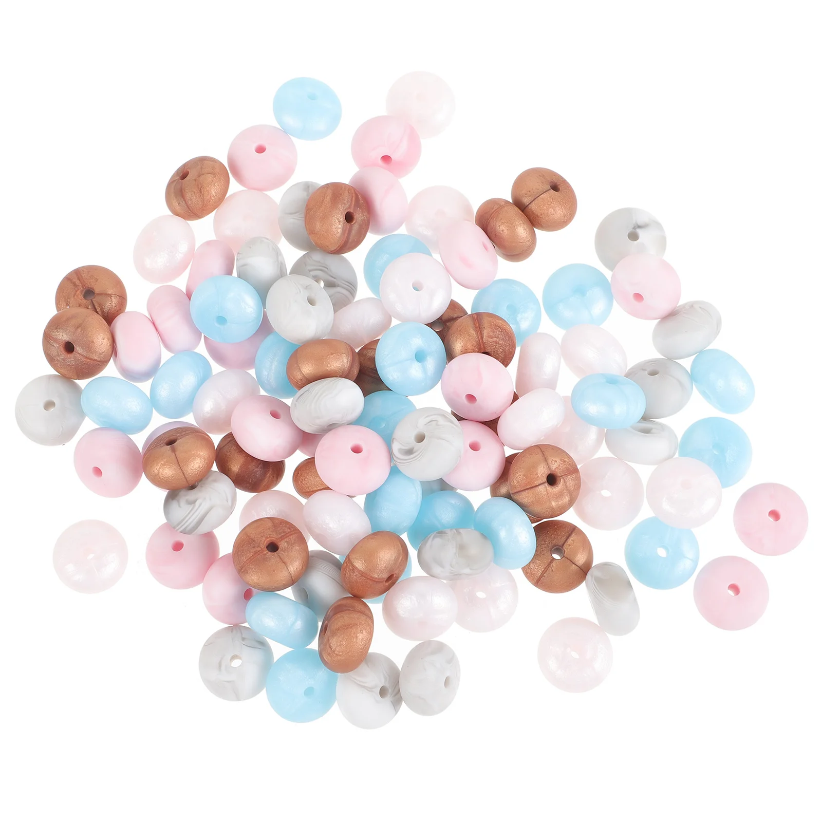 

100 шт., силиконовое прорезывание зубов для изготовления ювелирных изделий своими руками, ремесленные проекты, жевательное ожерелье для младенцев, цепочка для детской соски, декоративная свободная цепочка