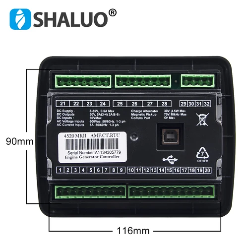 Imagen 2 del producto Panel controlador de generador diésel AMF Original DSE4520 MKII, módulo de Control de fallos de red automática, copia 4520 para piezas de generador