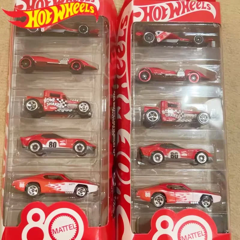 

In Stock Genuine Hot Wheels Die Cast Alloy Cars Mattel 80th Anniversary 5 Pack Dream Vehicles JGK08 Collection Toy Boy Xmas Gift