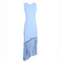 Ele Long Knitted Dr Slim Fit Svel Vintage Tassel Trim Wrap Around Skirt High Waist Silk Tead Lace Summer Dr - Image 5