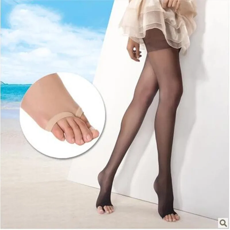 Summer Solid Sheer 20D Tights, Casual High Waisted Thin Toeless Pantyhose - Nylon Suitable for Everyday Wear, Dance, Yoga & More